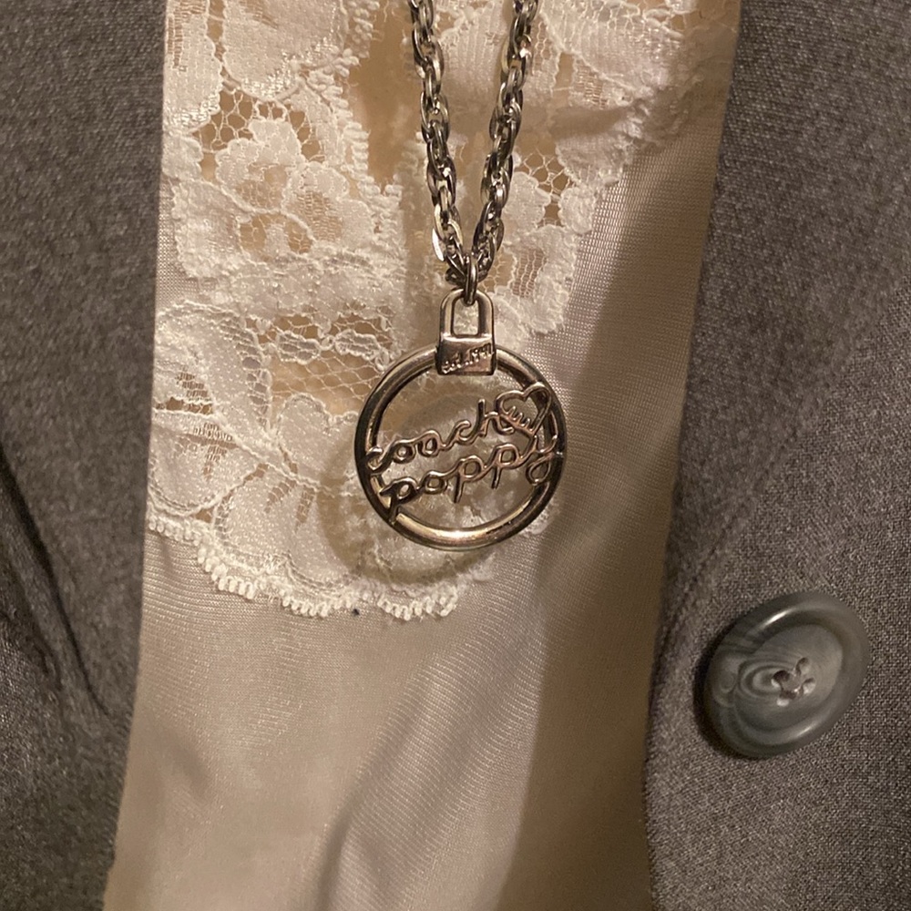 Authentic Coach Upcycle Silver tone chain Necklace